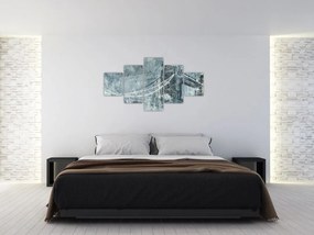 Obraz - Tower Bridge w chłodnych odcieniach (125x70 cm)