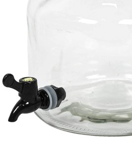Słoik z kranikiem szklany z pokrywką z drewna sosnowego, 5,2 l