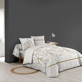 Beżowa bawełniana pościel dwuosobowa z prześcieradłem/6-częściowa 240x220 cm Raoni – douceur d'intérieur