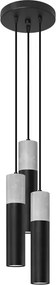 Czarna industrialna lampa wisząca tuba - S756 B1-N15