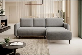 Narożnik BONO z funkcją spania Drewniane nóżki Eleganckie podłokietniki Głębokie siedzisko Prawa strona Barrel 90