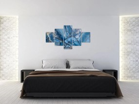 Obraz - Niebieski zróżnicowany marmur (125x70 cm)