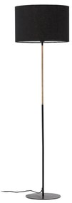 Czarna lampa stojąca z tekstylnym kloszem (wysokość 160 cm) Canar – Kave Home