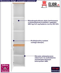 Podwieszany słupek łazienkowy L8-K57