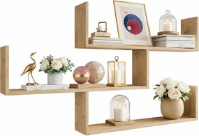 Wisząca Półka Na Książki Dąb Artisan 110X28X214 T9-W53