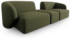 Zielona sofa z tkaniny szenilowej 246 cm Paolo – Milo Casa