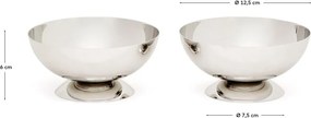 Miski do serwowania ze stali nierdzewnej w kolorze srebra zestaw 2 szt. Nirela – Kave Home
