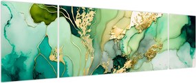 Obraz - Zielona abstrakcja (170x50 cm)