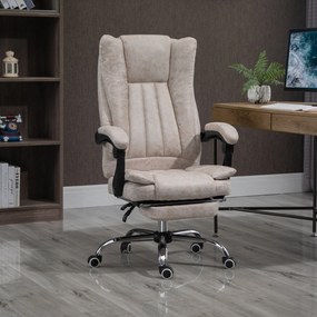 Vinsetto fotel biurowy ergonomiczny regulowany fotel komputerowy nowoczesny wygodny fotel do pracy czarny beżowy | Aosom PL