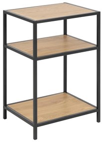 Stolik nocny SARON dąb/czarny