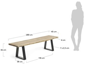Ławka w naturalnym kolorze Alaia – Kave Home