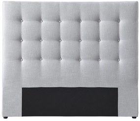 Zagłówek łóżka pikowany 140 cm - Tkanina - Jasnoszary - FRANCESCO