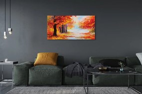 Obraz drukowany na płótnie Jesienne Liście na Drzewach