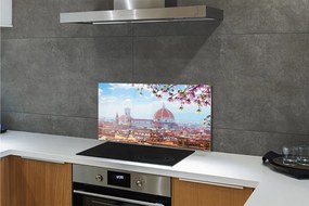 Panel szklany do Kuchni Katedra pod Nocnym Niebem