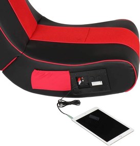 Fotel multimedialny, 50 x 89 x 94 cm, czerwony