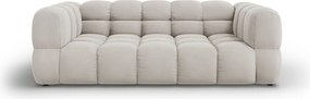 OUTLET Sofa 3-osobowa Aster jasny beż, welur, 214x102x75 od Mazzini