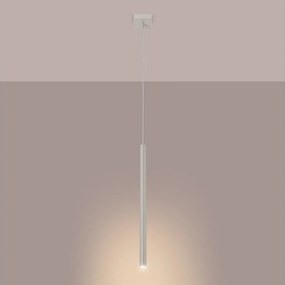 Lampa wisząca nowoczesny Brill, stal - 1 źródło światła 3000K - L.8 x H.114 cm - beżowy