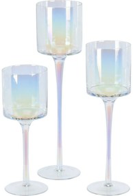 Zestaw ozdobnych świeczników szklanych Home and Styling, 3 szt.