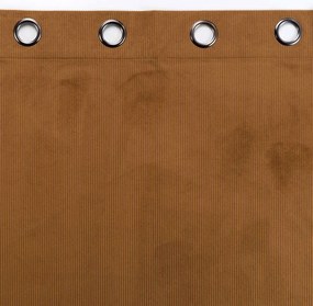 Brązowa sztruksowa zasłona 140x260 cm Casual – douceur d'intérieur