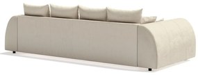 Kremowa sztruksowa rozkładana sofa 310 cm Vanessa – Ropez