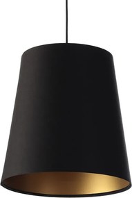 Czarno-złota lampa wisząca glamour z abażurem - 2Q S404 B9-E52