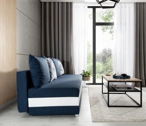 Sofa rozkładana z funkcją spania CALIA czarna/biała ELTAP