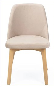 Beżowe pluszowe krzesło kubełkowe - Bentrix 4X