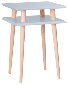 Stolik kawowy SQUARE HIGH 43x43 jasnoszary kwadratowy RAGABA