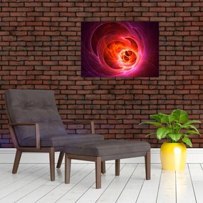 Nowoczesny obraz różowej abstrakcji (70x50 cm)