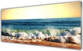 Szkło do Kuchni na Ścianę Bezkresny Ocean I Piasek