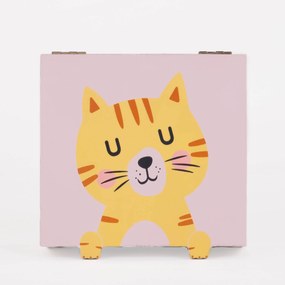 Szkatułka na dziecięce skarby Zwierzątka z łapkami, 15 x 15 x 7 cm