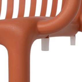 Plastikowe krzesło w kolorze terakoty Alia – Ixia