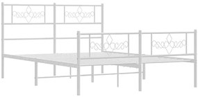 Białe metalowe łóżko loftowe 120x200 cm - Radina