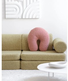 Zielona sofa dla dzieci z materiału bouclé 132 cm Settee – Wigiwama