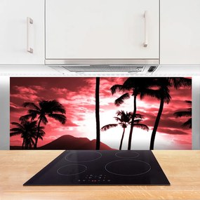 Szkło do Kuchni na Ścianę Egzotyczne Góry W Słońcu