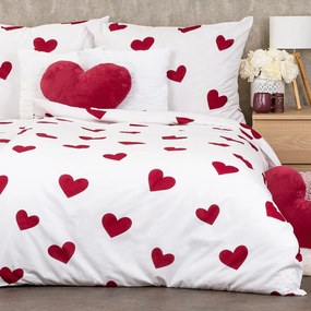 4Home Pościel bawełniana Red Hearts, 160 x 200 cm, 70 x 80 cm, 160 x 200 cm, 70 x 80 cm