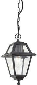 Klasyczna Lampa Wisząca Zewnętrzna Czarna IP44 - Berta