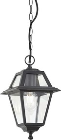 Klasyczna zewnętrzna lampa wisząca czarna IP44 - Berta