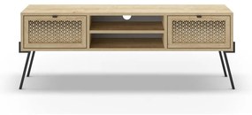 Szafka pod TV w dekorze dębu 140x51 cm Ecrin – Marckeric