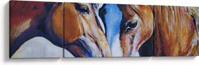Obraz - Zakochane konie (170x50 cm)