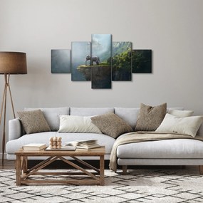Obraz - Słonie na szczycie Tadż Mahal (125x70 cm)