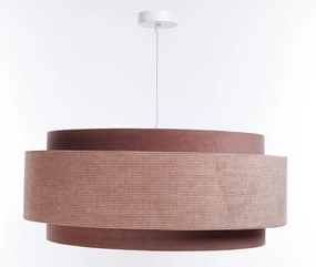 Różowa lampa wisząca z podwójnym abażurem - 5X A353 M5-T62