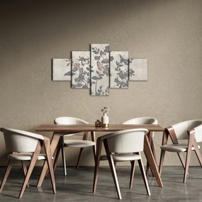 Obraz - Teksturowane liście (125x70 cm)