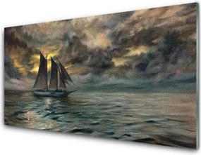 Panel Kuchenny Żaglówka O Zachodzie Słońca