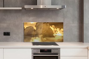 Szklany Panel Leżący anioł lampki