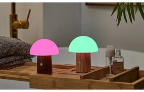 Biała/w ciemnym naturalnym kolorze lampa stołowa LED (wysokość 12,5 cm) Alice Mushroom – Gingko
