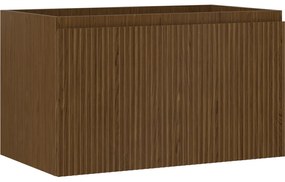 Mexen Rivel szafka łazienkowa podumywalkowa 80 cm, 1 szuflada, ryflowana , orzech - 91A20-08047-1-BF86