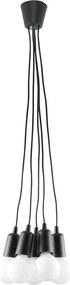 Czarna industrialna lampa wisząca - 3X EX543 B4-A77