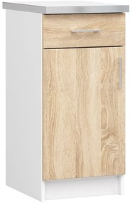 Dolna szafka kuchenna z blatem dąb sonoma 40 cm N2-G94