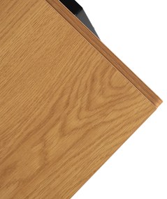 Małe Loftowe Biurko z Szufladami PERI 77 cm Dąb/Czarne Nowoczesne